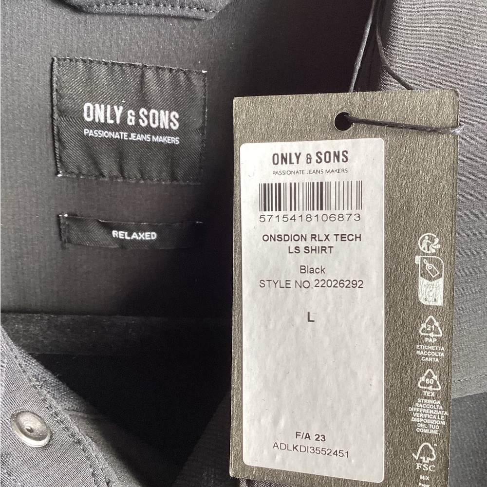 ONLY & SONS Black Relaxed Shirt